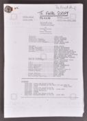 BLACKADDER / THE BLACK ADDER (BBC SITCOM) – ORIGINAL PRODUCTION SCRIPT