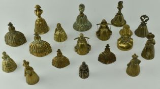COLLECTION OF SIXTEEN VICTORIAN & EDWARDIAN FIGURE BELLS