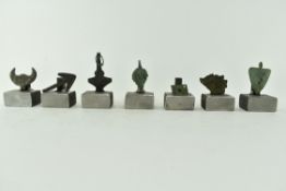 COLLECTION OF SEVEN VIKING STYLE BRONZE & IRON PENDANTS