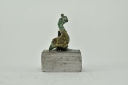 BELIEVED ROMAN BRONZE HAND CAST PEACOCK FIGURE