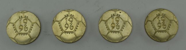 A GROUP OF FOUR 1996 EUROPEAN FOOTBALL CUP £2 COINS