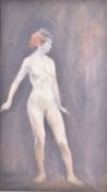 HAYDN REYNOLDS MACKEY - OIL ON BOARD PAINTING OF FEMALE NUDE