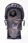 ANTIQUE 1930S ART DECO NUDE LADY IN SEDAN CHAIR BRONZE