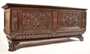 17TH CENTURY ITALIAN CARVED WALNUT CASSONE