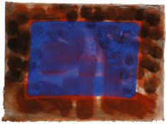 HOWARD HODGKIN - BLUE LISTENING EAR 1986 PRINT