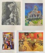 VAN GOGH & PABLO PICASSO - FOUR VINTAGE MUSEUM ART POSTERS