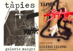 ANTONI TAPIES - TWO LITHOGRAPH EXHIBITION POSTERS