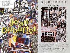 JEAN DUBUFFET - TWO OFFSET LITHOGRAPH POSTERS