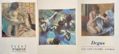 EDGAR DEGAS - BLUE DANCERS & AFTER THE BATH - RETRO POSTERS