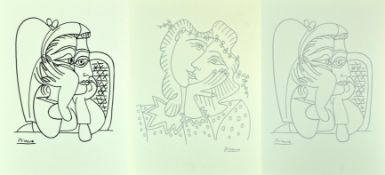 PABLO PICASSO - THREE SERIGRAPH PRINT POSTERS