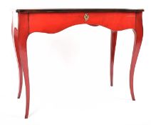 ROCHE BOBOIS - PARIS - SERPENTINE FRONT WALNUT WRITING DESK