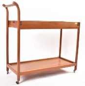 MID CENTURY DANISH INSPIRED TEAK BUTLERS COCKTAIL TROLLEY