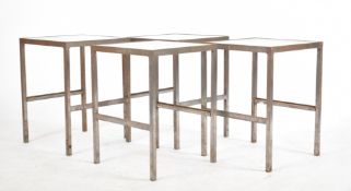 SELECTION OF CONTEMPORARY IRON FRAMED TABLES