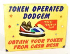 DODGEMS - 20TH CENTURY FAIRGROUND ACRYLIC SIGN