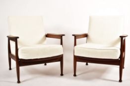 GUY ROGERS - MANHATTAN RANGE - PAIR OF MID CENTURY TEAK CHAIRS