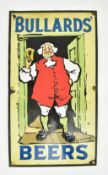 VINTAGE ADVERTISING - VINTAGE BULLARDS BEERS ENAMEL SIGN