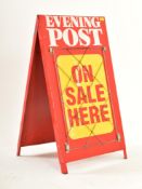 BRISTOL EVENING POST - 20TH CENTURY ADVERTISING A-BOARD