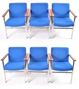 ANTOCKS LAIRN FURNITURE - SIX 20TH CENTURY OFFICE ARMCHAIRS