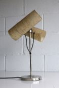 VINTAGE MID CENTURY 1960S DOUBLE FIBERGLASS LAMP