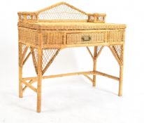 20TH CENTURY WICKER RATTAN DESK IN HENRY LINK MANNER
