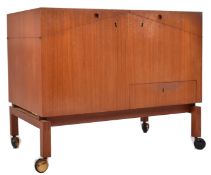 LEIF ALRING X C.F. CHRISTENSEN RETRO TEAK ROLLING BAR