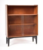 MID CENTURY BRITISH DESIGNED TEAK BOOKCASE CABINET