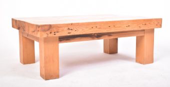 20TH CENTURY RAILWAY SLEEPER PINE COFFEE TABLE