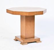 20TH CENTURY ART DECO OAK OCCASIONAL TABLE