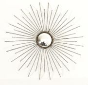 RETRO WROUGHT IRON STARBURST WALL CONVEX MIRROR