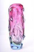MANNER OF JAN BERANEK X SKDLOVICE - TALL CZECH 1960S GLASS VASE