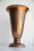 LARGE 20TH CENTURY ART DECO COPPER TABLE LAMP