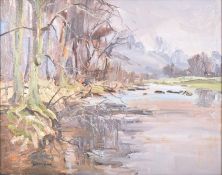 ANGUS RANDS - 20TH CENTURY ORIGINAL OIL ON BOARD PAINTING