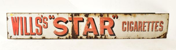 WILLS'S STAR - LARGE 20TH CENTURY PORCELAIN ENAMEL SIGN