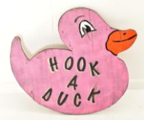 HOOK A DUCK - VINTAGE 20TH CENTURY FAIRGROUND SIGN