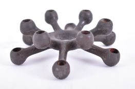 MID CENTURY DANSK DESIGNS CAST IRON SPIDER CANDELABRA