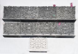 NINE CONTEMPORARY CARVED PAINTED WOOD INTERIOR FEATURES