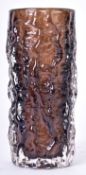 WHITEFRIARS - BARK RANGE CINNAMON 1960S GLASS VASE
