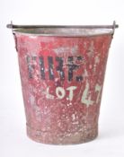 VINTAGE 20TH CENTURY PAINTED METAL FIRE BUCKET