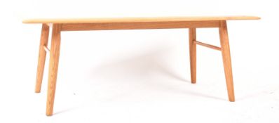 MID CENTURY ELM TOPPED COFFEE TABLE / LOW TABLE