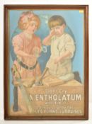 MENTHOLATUM - LARGE 20TH CENTURY PICTORIAL DIE-CUT SHOWCARD