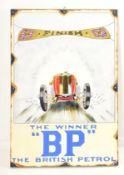 THE WINNER BP - VINTAGE OIL ON CANVAS PAINTING OF ENAMEL SIGN