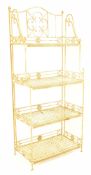 20TH CENTURY PAINTED WROUGHT METAL BAKERS SHELVES