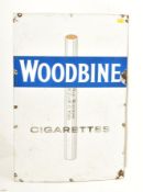 WILLS'S WOODBINE - POINT OF SALE ENAMEL ADVERTISING SIGN