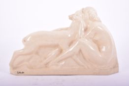 LOUIS FONTINELLE - ART DECO MANTLEPIECE CERAMIC PIECE