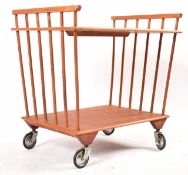 20TH CENTURY TEAK TWO TIER COCKTAIL DRINKS TROLLEY