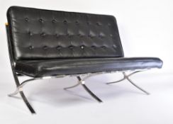 AFTER LUDWIG MIES - BARCELONA TWO SEATER SOFA