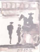 PABLO PICASSO - TOROS Y TOREROS - ORIGINAL LITHOGRAPH PRINT