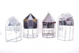 COLLECTION OF FOUR VINTAGE GLASS & MIRRORED ATRIA / ATRIUMS