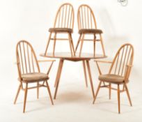 ERCOL FURNITURE - MID CENTURY DINING TABLE AND FOUR CHAIRS
