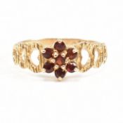 HALLMARKED 9CT GOLD & PEARL FLOWER RING